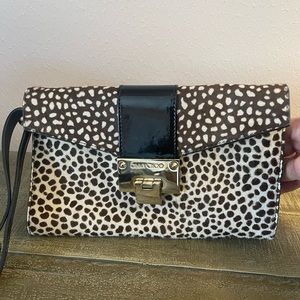Jimmy Choo London Calf-hair Clutch Bag